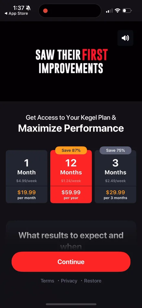 Dr Kegal App onboarding screen 45