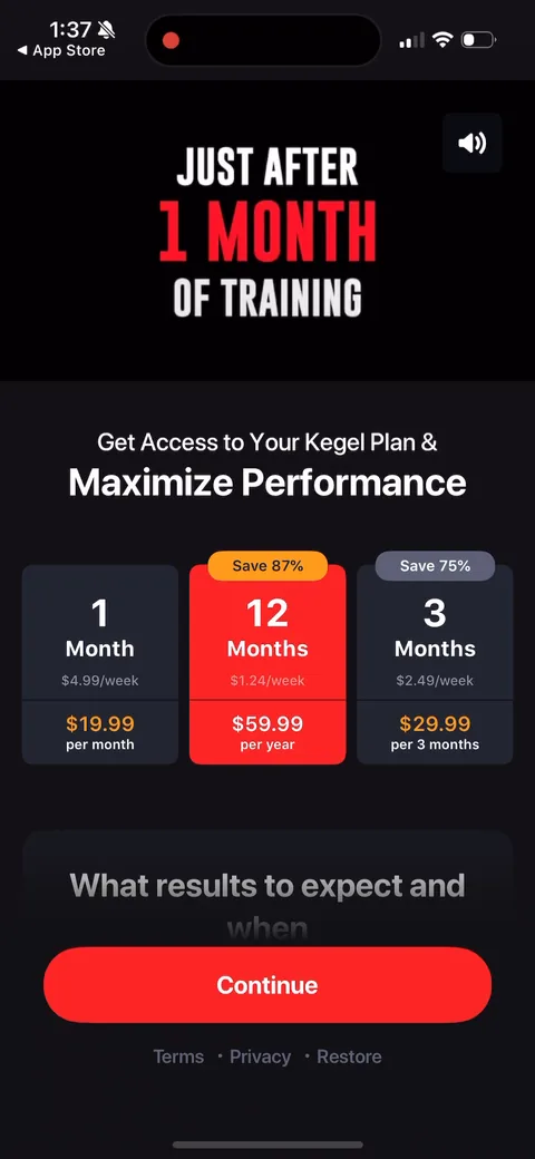 Dr Kegal App onboarding screen 46