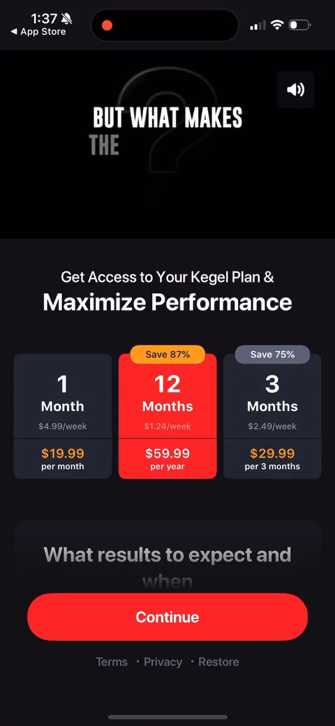 Dr Kegal App onboarding screen 47