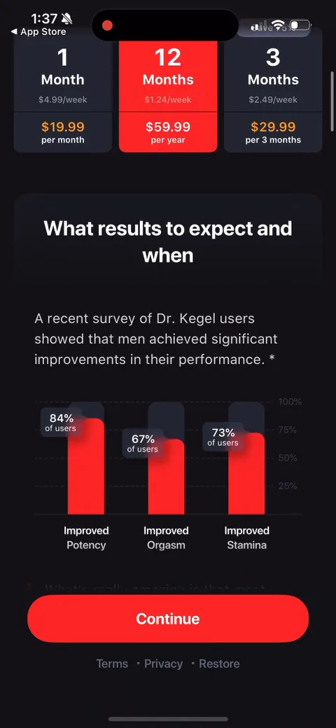 Dr Kegal App onboarding screen 54