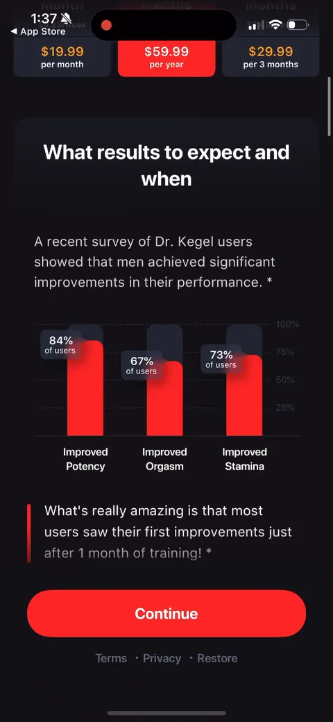 Dr Kegal App onboarding screen 57