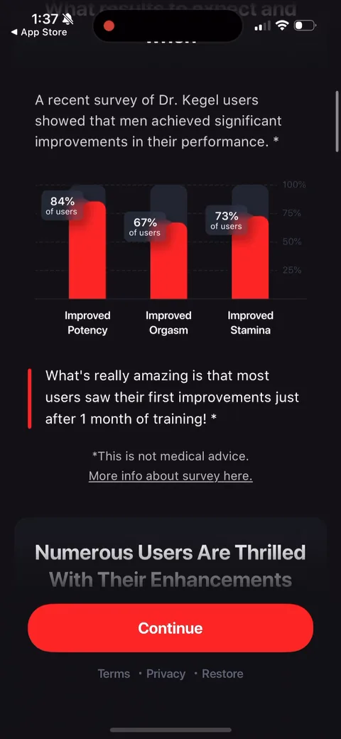 Dr Kegal App onboarding screen 58