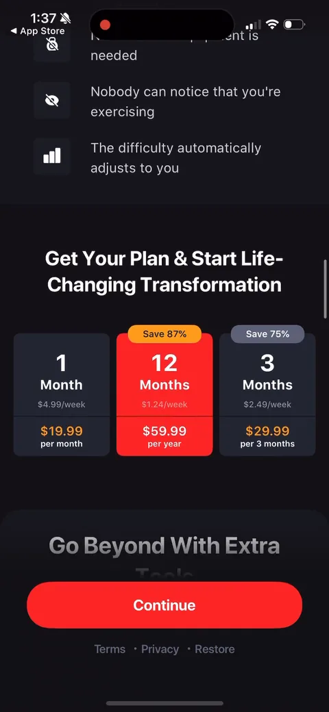 Dr Kegal App onboarding screen 69