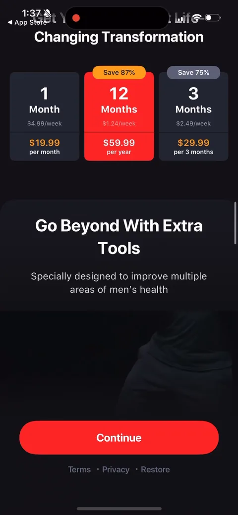 Dr Kegal App onboarding screen 70
