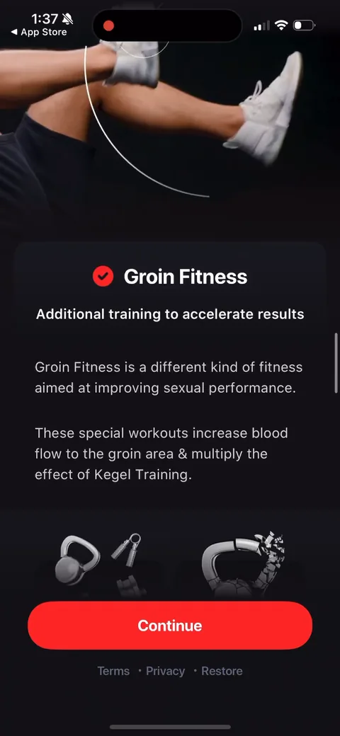 Dr Kegal App onboarding screen 73