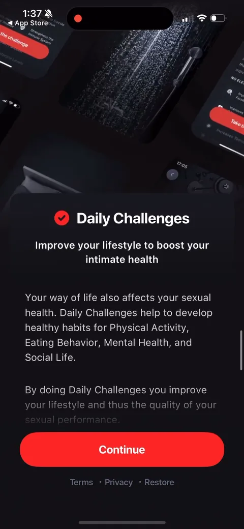 Dr Kegal App onboarding screen 82