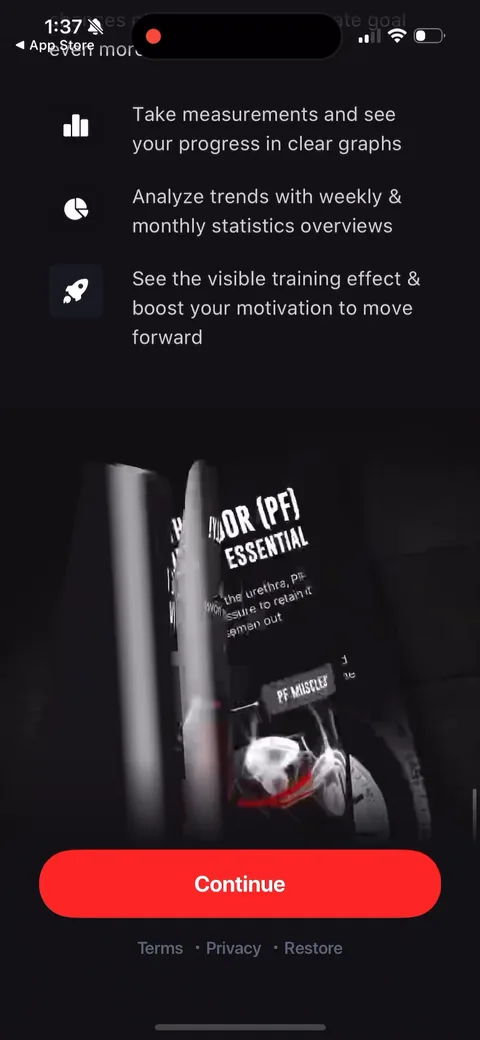 Dr Kegal App onboarding screen 87