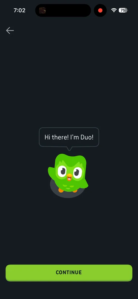 Duolingo onboarding screen 4
