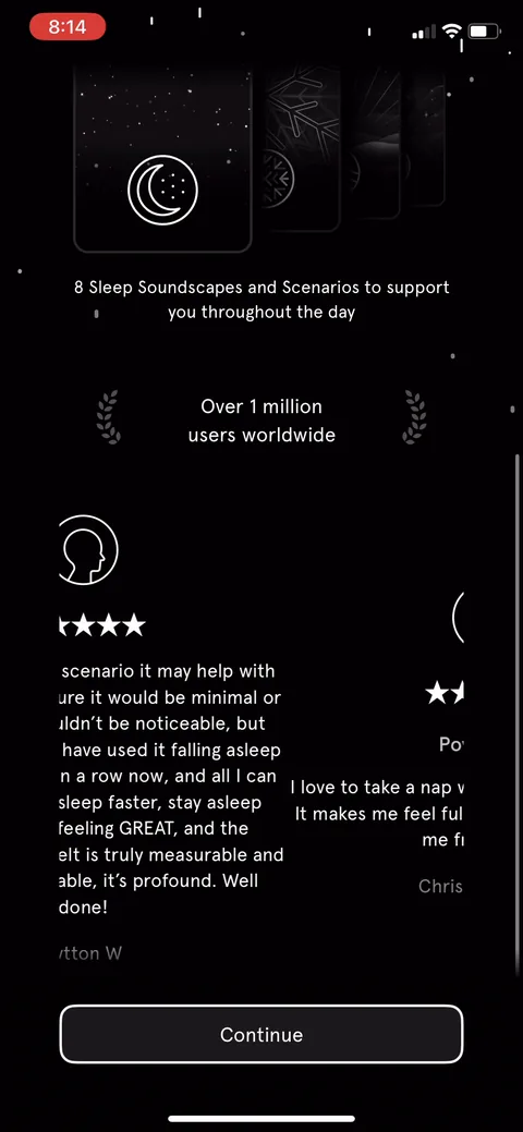 Endel onboarding screen 37