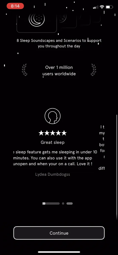 Endel onboarding screen 40