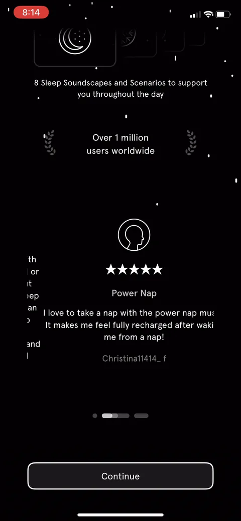 Endel onboarding screen 42