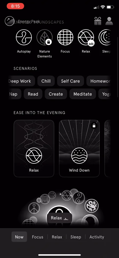 Endel onboarding screen 79