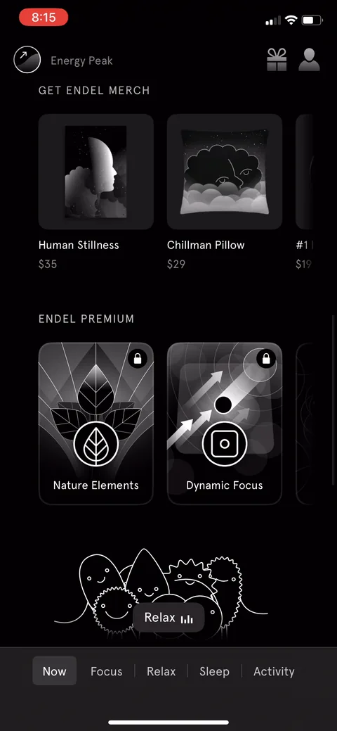 Endel onboarding screen 85