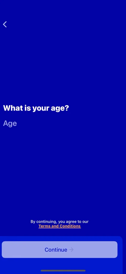 Fabulous onboarding screen 59: Asks your age with 'by continuing you agree to terms.' Quick, but worth checking whether age personalizes…