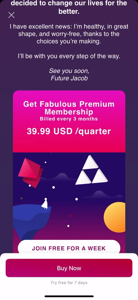 Fabulous onboarding screen 75