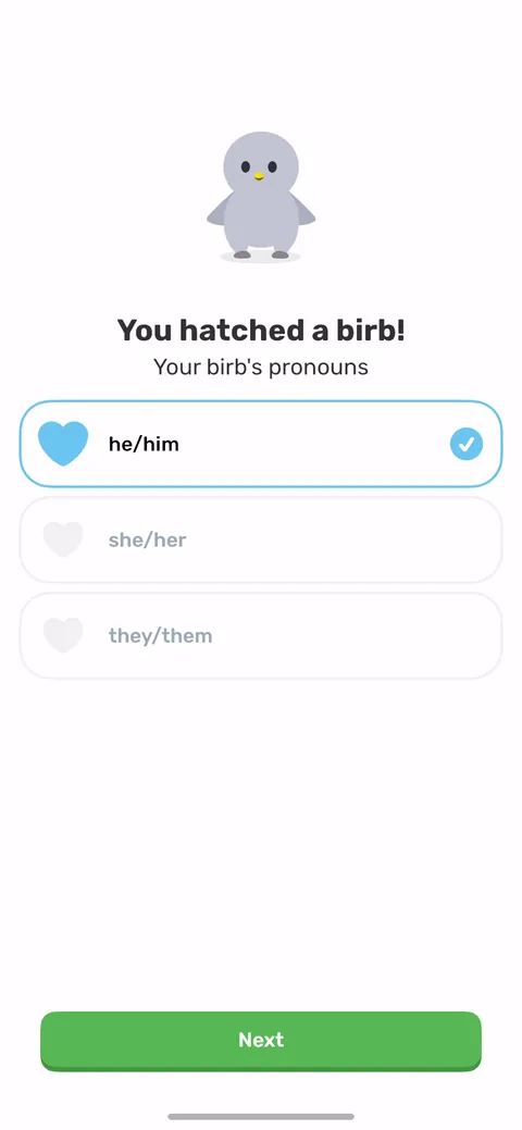 Finch onboarding screen 7