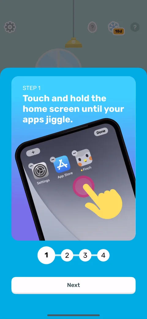 Finch onboarding screen 40