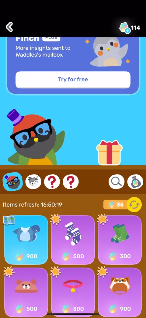 Finch onboarding screen 61