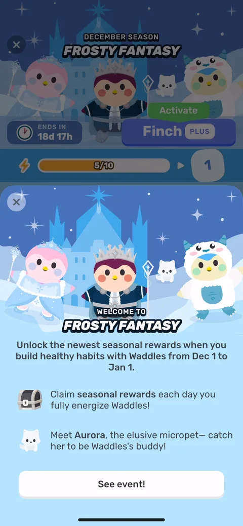 Finch onboarding screen 69