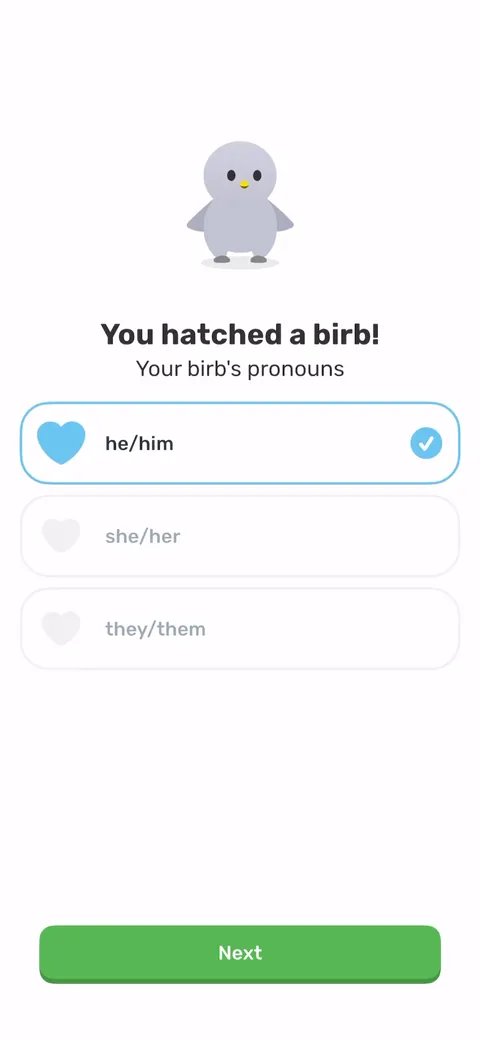 Finch onboarding screen 6