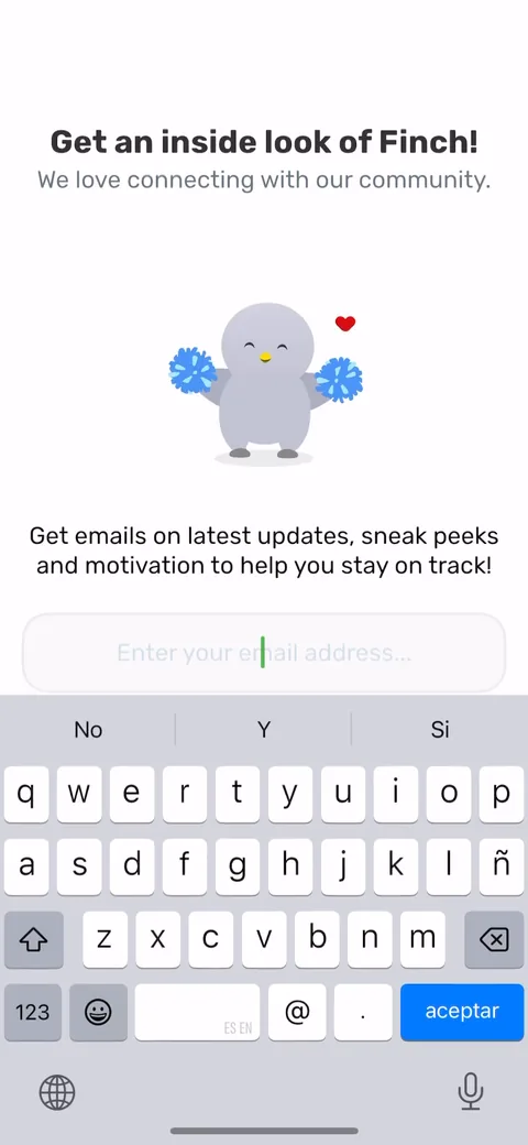 Finch onboarding screen 30