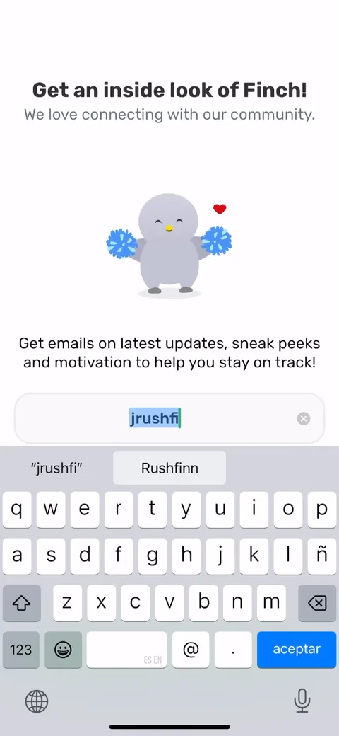 Finch onboarding screen 33