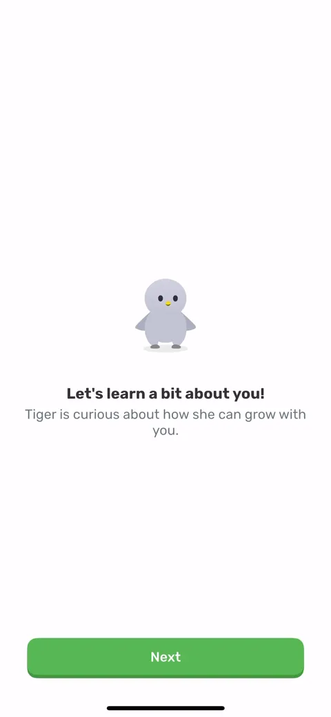 Finch onboarding screen 40