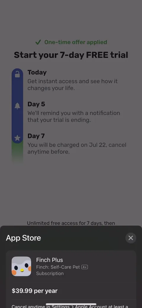 Finch onboarding screen 82