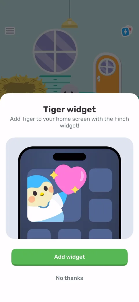 Finch onboarding screen 91