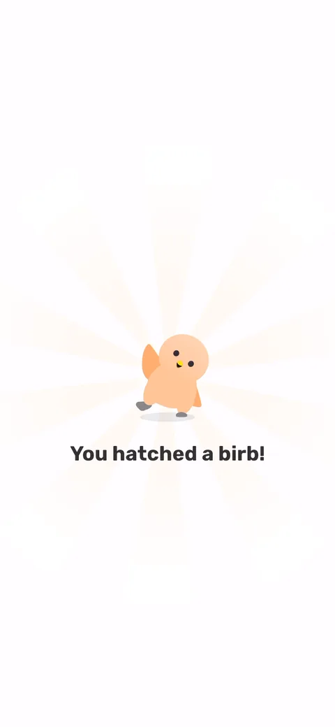 Finch onboarding screen 4: The payoff for choosing the egg