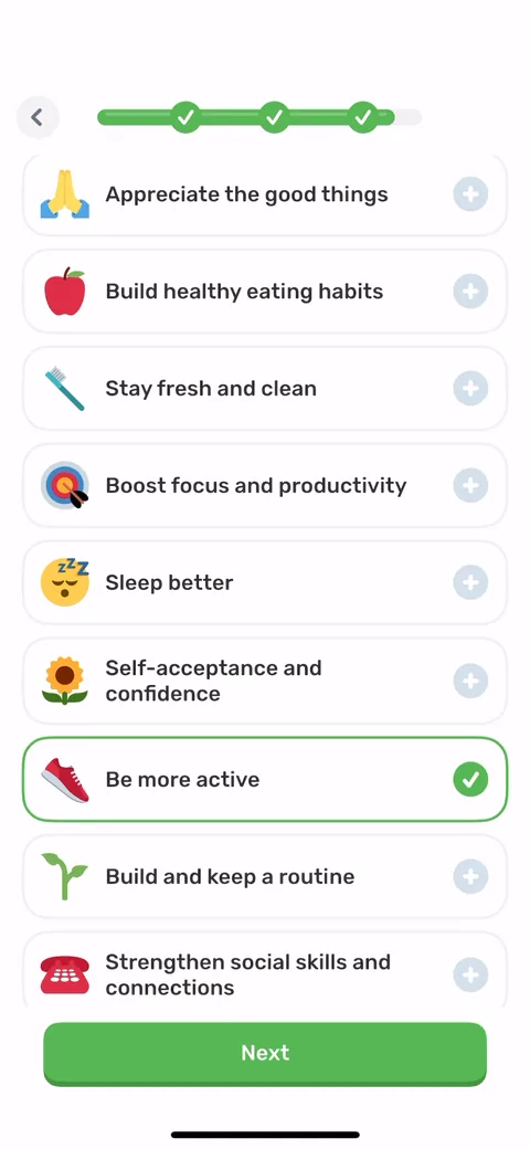 Finch onboarding screen 35