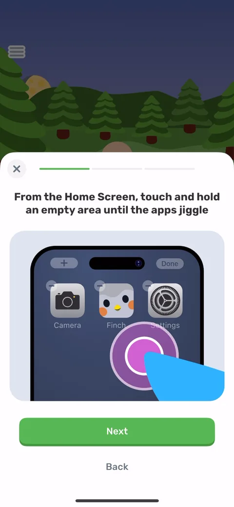 Finch onboarding screen 62