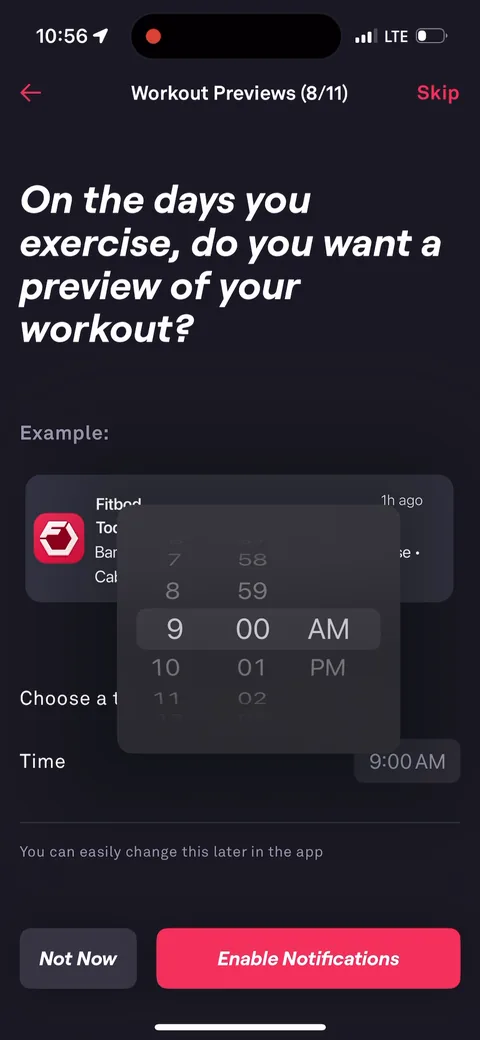 Fitbod onboarding screen 55