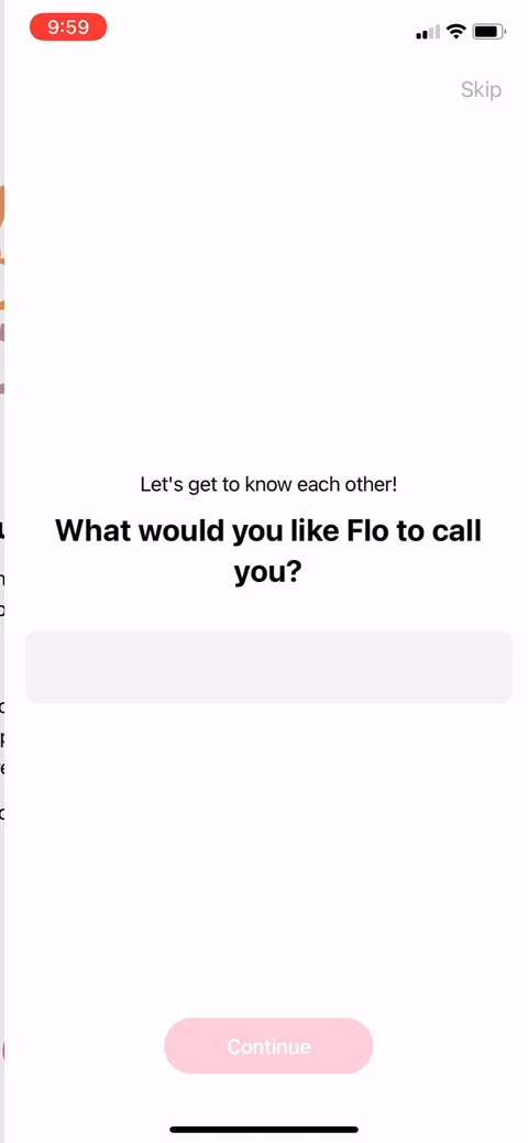 Flo onboarding screen 2