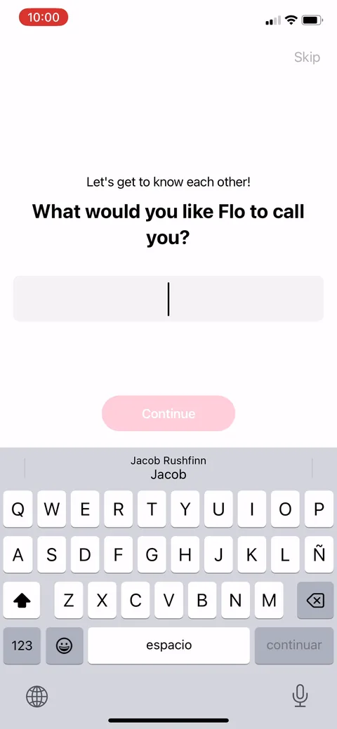 Flo onboarding screen 4