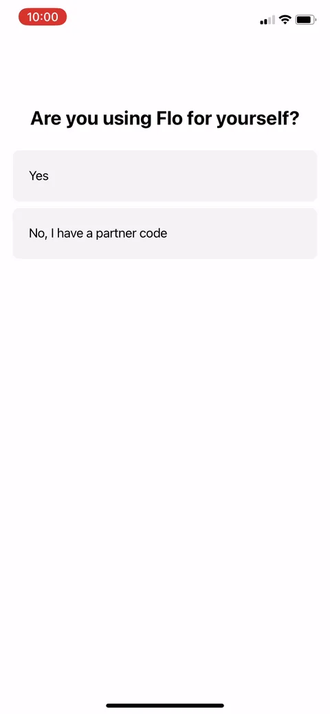 Flo onboarding screen 8