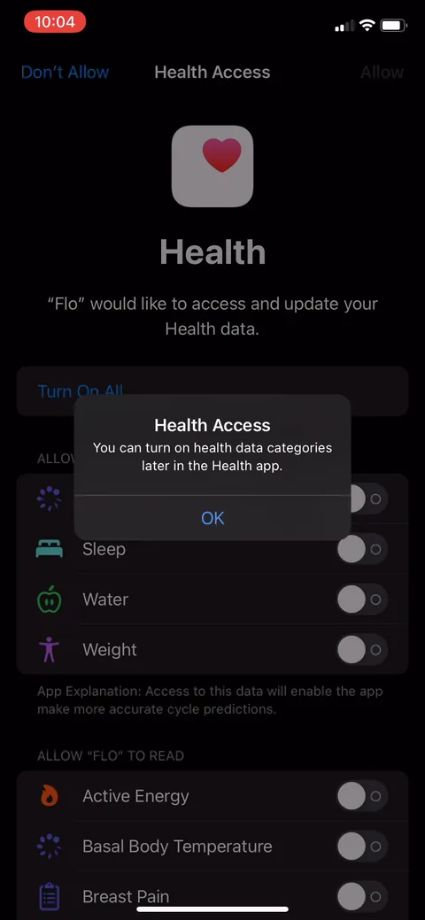 Flo onboarding screen 113