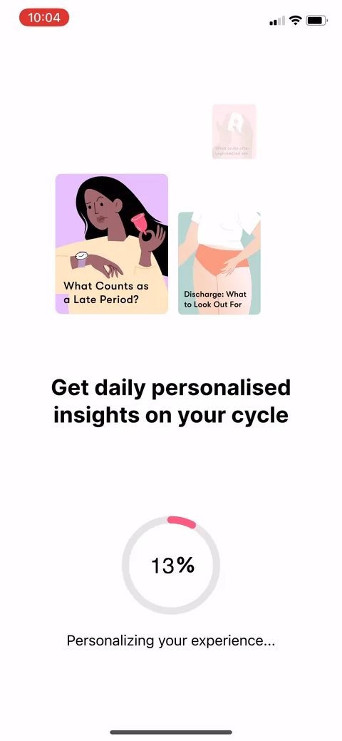 Flo onboarding screen 116