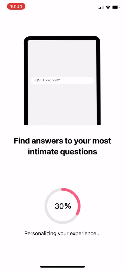 Flo onboarding screen 120