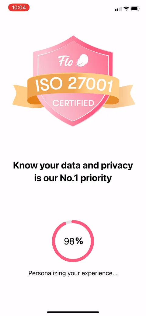 Flo onboarding screen 125