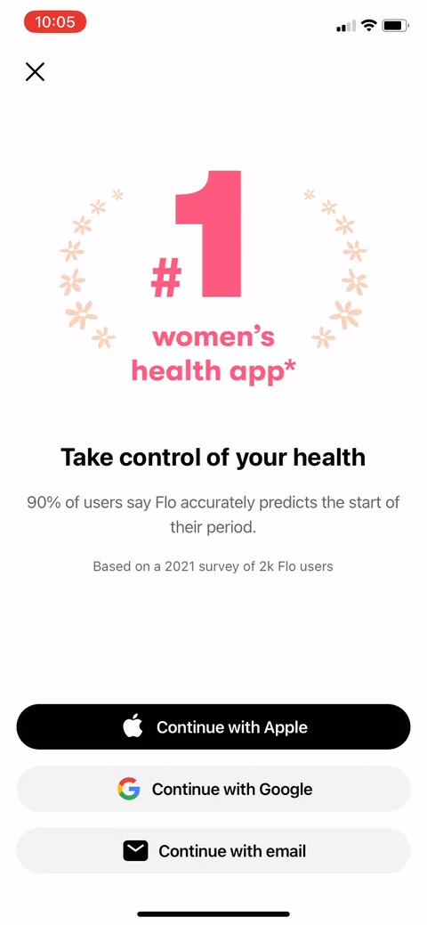 Flo onboarding screen 143