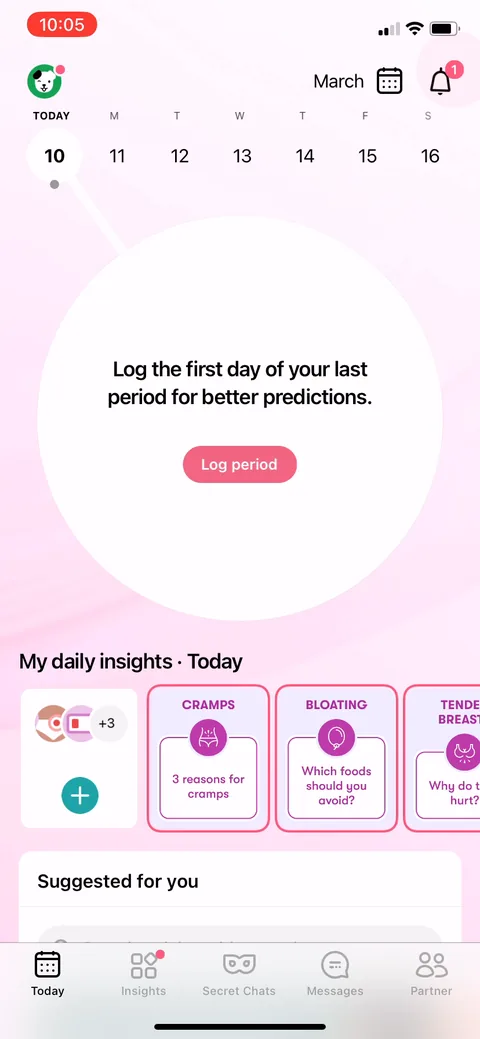 Flo onboarding screen 148