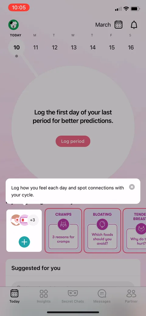 Flo onboarding screen 149