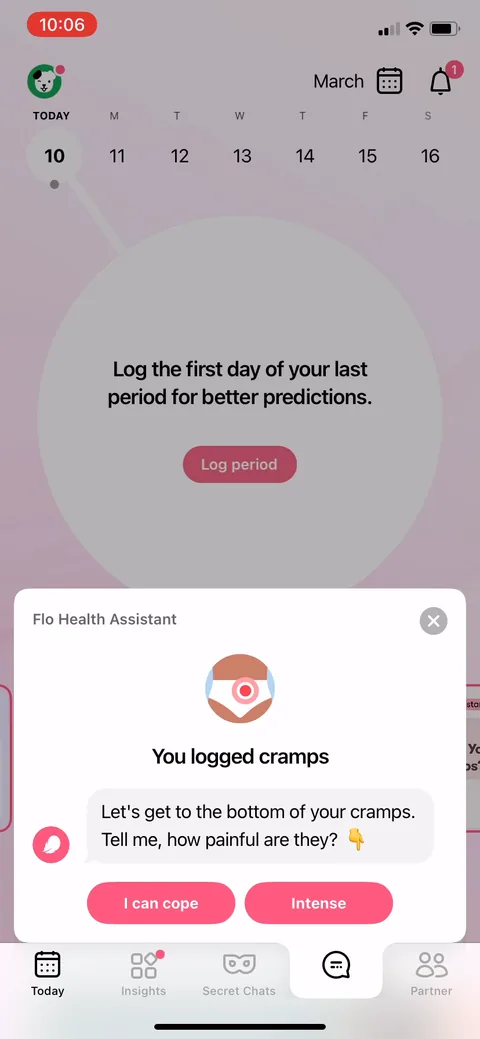 Flo onboarding screen 157
