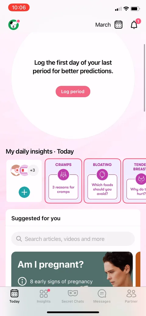 Flo onboarding screen 158