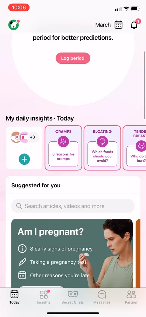 Flo onboarding screen 159