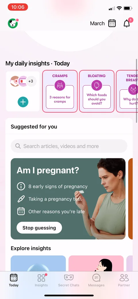 Flo onboarding screen 160