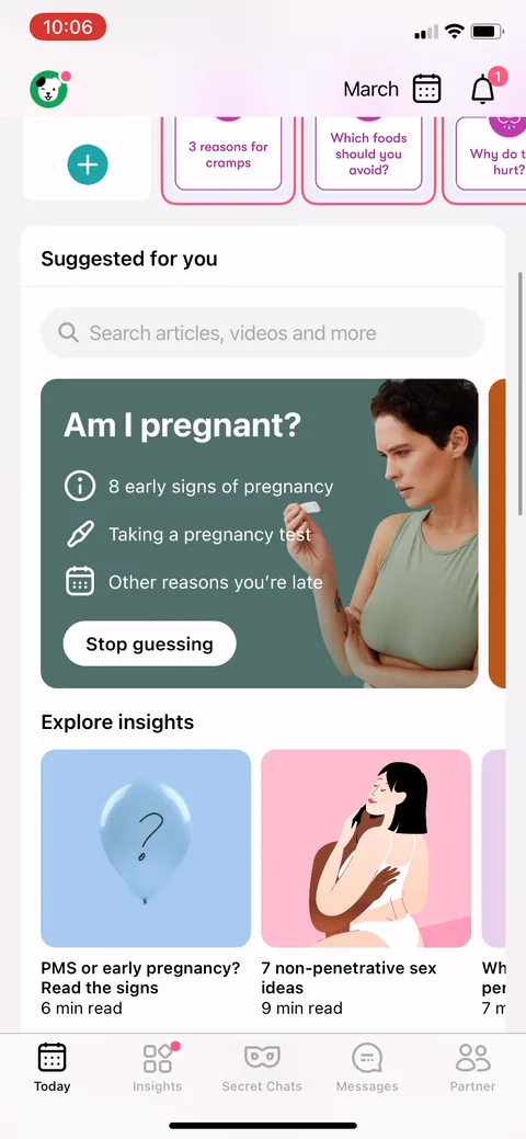 Flo onboarding screen 161