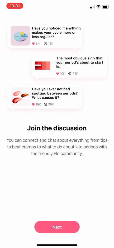 Flo onboarding screen 24