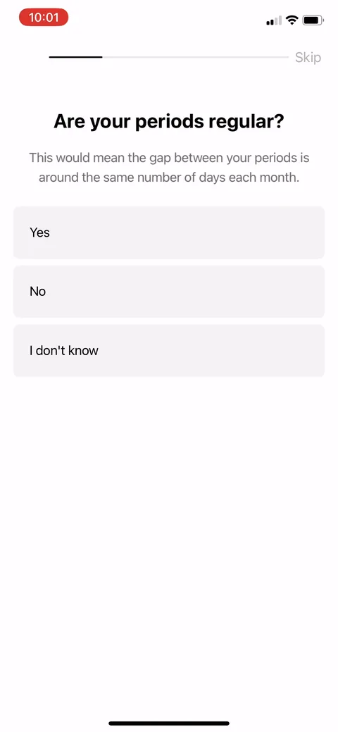 Flo onboarding screen 26